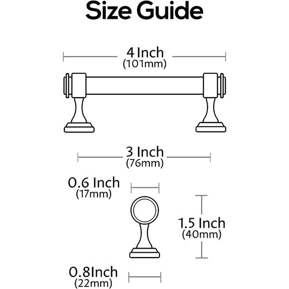 Alzassbg 15 Pack Brushed Satin Nickel Cabinet Pulls - Picture 3 of 4